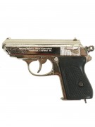 |Уценка| Макет пистолет Вальтер PPK Waffen-SS, никель (Германия, 1929 г., 2-я Мир.война) (№ 571-УЦ)