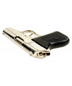 |Уценка| Макет пистолет Вальтер PPK Waffen-SS, никель (Германия, 1929 г., 2-я Мир.война) (№ 571-УЦ)