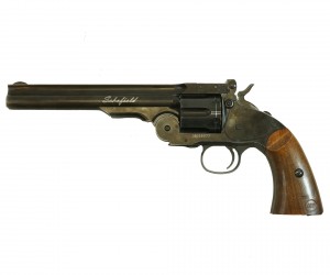 |Б/у| Пневматический револьвер ASG Schofield 6” Aging Black (пулевой) (№ 180ком)