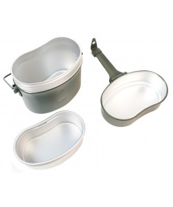 Котелок армейский серый 1,3 л (типа ГДР) 3 части
