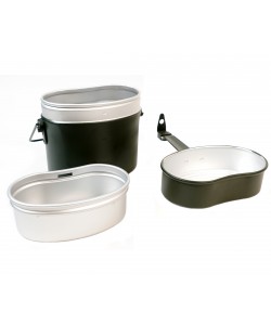 Котелок армейский серый 1,3 л (типа ГДР) 3 части