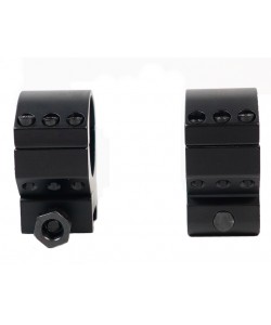 Кольца 30 мм M0025 на Weaver (низкие H=13 мм, широкие, 3 винта)