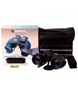Бинокль Konus TORNADO 7x50, Porro-призмы, BAK4, с компасом (Black)