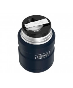 Термос для еды THERMOS KING SK-3000 MMB 0,47L, складная ложка (черный)