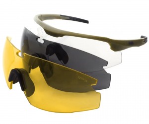 Очки стрелковые PMX GT-2000 Kit Anti-Fog (96% прозрачные, 89% желтые, 23% серые)