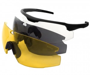 Очки стрелковые PMX GB-2000 Kit Anti-Fog (96% прозрачные, 89% желтые, 23% серые)