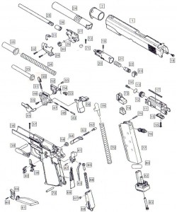 WE M1911 выпускной клапан Part 76