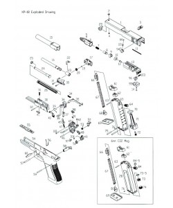 KJW KP-17/18 цилиндр нозл в сборе (Part 5,6,7,8,9)