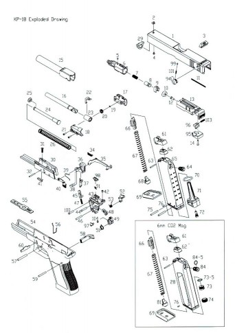 KJW KP-18 флажок переводчика Part 94