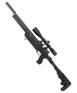 Пневматическая винтовка Ataman M20 SD 647 Ультра-компакт (Soft-Touch Black, PCP, полнотел, редуктор) 6,35 мм