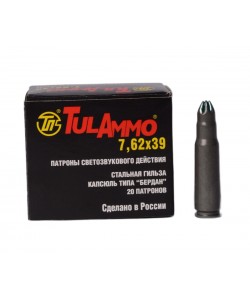Патрон светозвукового действия 7,62x39 для ВПО-925, АК-103 (ТПЗ) 20 штук