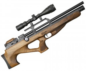 Пневматическая винтовка Kuzey K30 BullPup, боковой взвод (орех, PCP, ★3 Дж) 5,5 мм