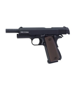 Страйкбольный пистолет KJW Colt M1911A1 CO₂ II GBB Black (26 шаров)