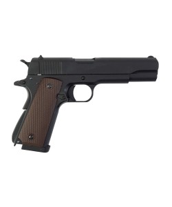 Страйкбольный пистолет KJW Colt M1911A1 CO₂ II GBB Black (26 шаров)