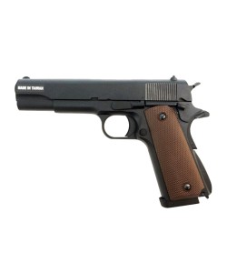 Страйкбольный пистолет KJW Colt M1911A1 CO₂ II GBB Black (26 шаров)