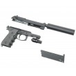 Страйкбольный пистолет KJW Beretta M9A1 TBC Gas Black, с глушителем - фото № 2