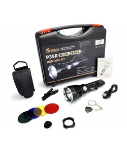 Фонарь FiTorch P35R KIT поисковый, дальнобойный (USB зарядка, Power Bank, светофильтры, 1200 лм)