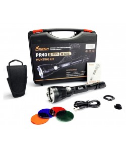 Фонарь FiTorch PR40 KIT поисковый, дальнобойный (USB зарядка, светофильтры, 1350 лм)