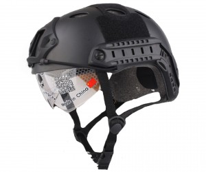 Шлем тактический EmersonGear Fast Helmet Protective Goggle PJ Type (Black)