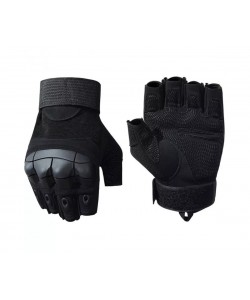Перчатки тактические Стикхант Major Half укороченные прорезиненные (черные)