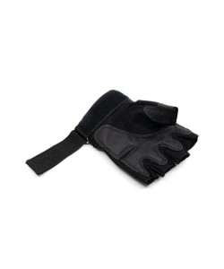 Перчатки тактические Стикхант Major Half укороченные прорезиненные (черные)