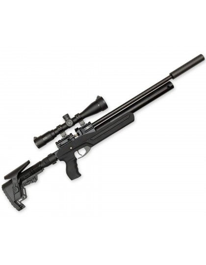Пневматическая винтовка Ataman M20 647 Ультра-компакт (Soft-Touch Black, PCP, волан, редуктор) 6,35 мм