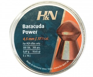 |Уценка| Пули H&N Baracuda Power 4,5 мм, 0,69 г (300 штук) (№ 647-УЦ)