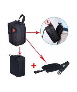 Аптечка тактическая Rusforce Emergency для хранения медикаментов, 21x15x10 см (Black)