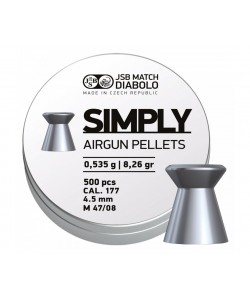 Пули JSB Simply 4,5 мм, 0,535 г (500 штук)