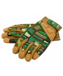 Перчатки тактические RusForce Heavy полноразмерные (зеленый мультикам)