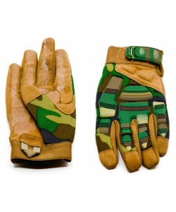 Перчатки тактические RusForce Heavy полноразмерные (зеленый мультикам)