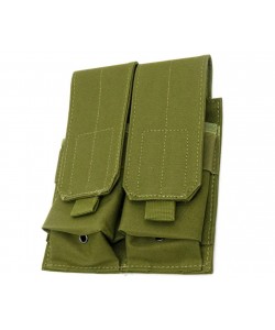 Подсумок поясной Rusforce Tactical Pouch Triple закрытый для 2-х магазинов АК (Green)