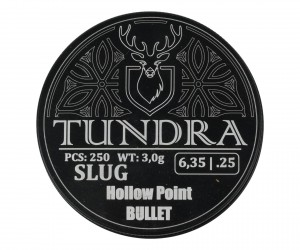 Пули полнотелые Tundra Hollow Point Bullet 6,35 (6,42) мм, 3,0 г (250 штук)