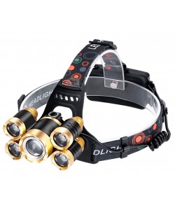 Аккумуляторный налобный фонарь BH-FL0017, 400 люмен (3 режима, 5 светодиодов)