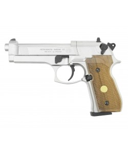 Пневматический пистолет Umarex Beretta M92 FS (никель, дерево)