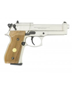 Пневматический пистолет Umarex Beretta M92 FS (никель, дерево)