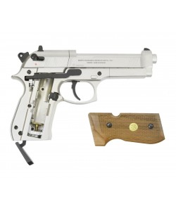 Пневматический пистолет Umarex Beretta M92 FS (никель, дерево)