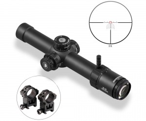 Оптический прицел Discovery ED-AR 1-8x24IR FFP, подсветка, 30 мм, на Weaver