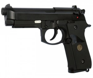 Страйкбольный пистолет WE Beretta M9A1 Rail Black, CO2 (WE-M008-CO2)