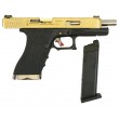 |Уценка| Страйкбольный пистолет WE Glock-34 G-Force Titanium Gold, черная рамка, золот. затвор (№ 762-УЦ) - фото № 3