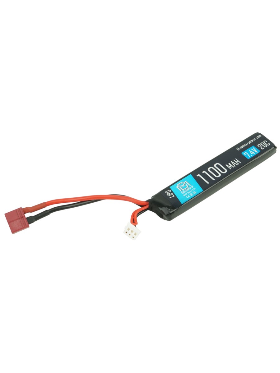 Аккумулятор BlueMAX Li-Po 7.4V 1100mah 20C Stick w/ Deans (T-type)