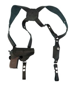 Кобура оперативная для ПМ, X-образная с обоймой (без клипсы) черная