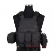 Разгрузочный жилет EmersonGear LBT6094A style Plate Carrier с 3 подсумками (Black) - фото № 1