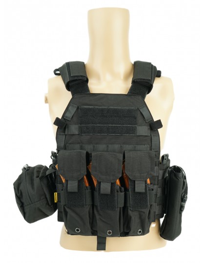 Разгрузочный жилет EmersonGear LBT6094A style Plate Carrier с 3 подсумками (Black)