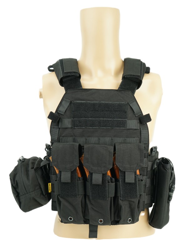 Разгрузочный жилет EmersonGear LBT6094A style Plate Carrier с 3 подсумками (Black)