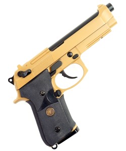 |Б/у| Страйкбольный пистолет WE Beretta M9A1 TAN GGBB (GP321) (№ 378ком)