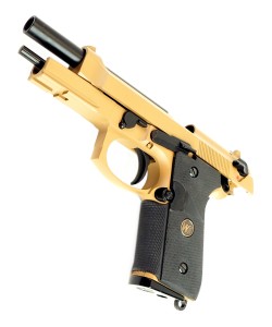 |Б/у| Страйкбольный пистолет WE Beretta M9A1 TAN GGBB (GP321) (№ 378ком)