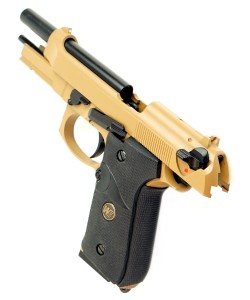 |Б/у| Страйкбольный пистолет WE Beretta M9A1 TAN GGBB (GP321) (№ 378ком)