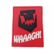 Шеврон Орк «WAAAGH!», PVC на велкро (красный) - фото № 1