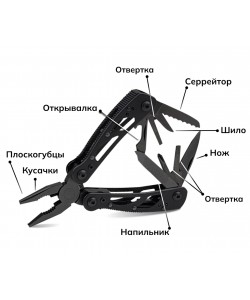 Мультитул Ganzo G104S Exclusive Edition (11 инструментов)